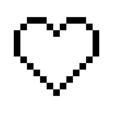 Boş siyah kalp çizgisi simgesi. Emoji, sevgililer günü, ilişkiler, aşk, hayat, sağlık, oyun, tedavi, uygulamalar, beyaz arkaplanda çok renkli simge