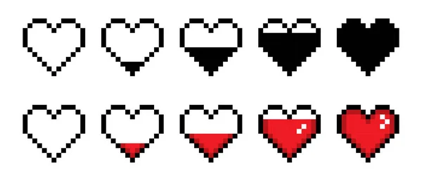 Conjunto Icono Línea Corazón Emoji Día San Valentín Relaciones Amor — Vector de stock
