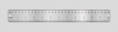 Şeffaf arkaplan illüstrasyonunda demir cetvel. santimetre, okul, ölçüm, çizgi, çizim, matematik, geometri pusula uzunluğu vektör simgeleri  