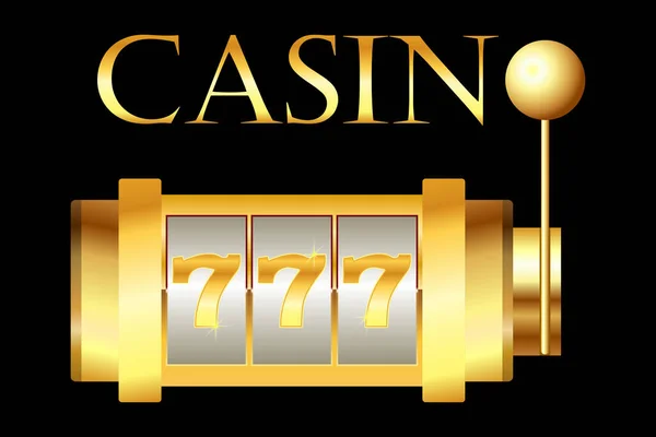 Goldtrommel Casino Illustration Roulette Geld Chips Croupier Spiel Poker Spannung — Stockvektor