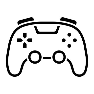 Gamepad çizimi. Konsol, oyunlar, oyun, teknoloji, cihaz yönetimi geliştirme stüdyo macera Vector simgeleri  