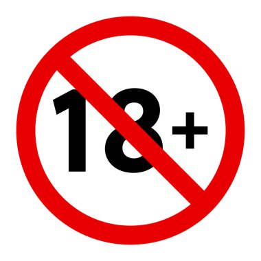 18 illüstrasyondan geçiyor. Yaş sınırı, filmler, TV dizileri, çizgi filmler, sinema, tür görüntüleme yasağı sınır vektörü simgeleri  