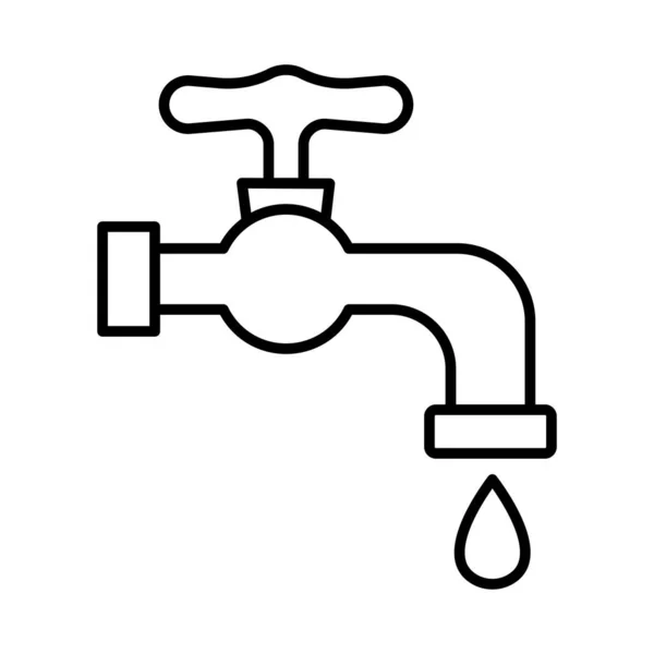 Faucet Illustration Water Drop Bath Sink Plumber Plumbing Valve Shower — Stock Vector