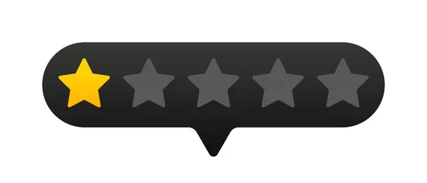 One Stars Illustration Favorites Rating Rating Reviews Score Quality Award — Stock Vector
