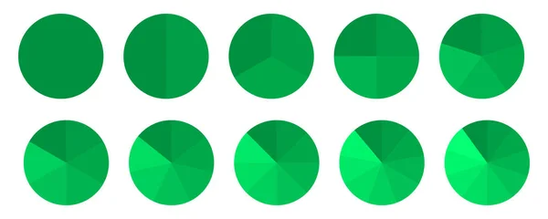 Gráfico Pastel Color Verde Ilustración Trabajo Función Plano Dibujo Matemáticas — Vector de stock