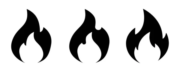 Set Lights Illustration Flame Bonfire Fire Heat Heat Wood Fireplace — Stock Vector