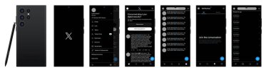 Samsung Galaksisi s23 ultra 'da yeni Twitter vs x.com. Popüler sosyal medya simgesi, Twitter 'ın anlık kurye logosu. Sosyal medyayı ve sosyal ağ arayüzü şablonunu görüntüle. Yazı..