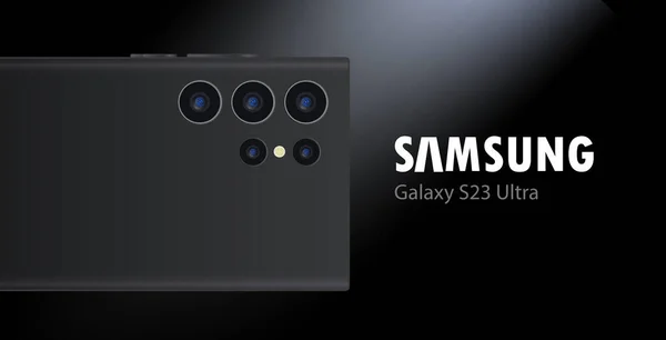 Samsung Galaxy S23 Ultra Oficjalna Prezentacja Nowego Okrętu Flagowego Smartfon — Wektor stockowy