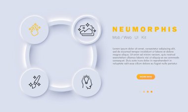 Fotoğraf montaj hattı simgesi. Sanatsal, gerçeküstü, kolaj, kompozisyon, karışım, dijital sanat, fantezi. Neomorfizm tarzı. İş ve reklam için vektör satırı simgesi