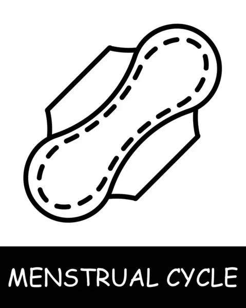 Pakkingen Lijn Pictogram Filtratie Orgaan Filter Menstruatiecyclus Oestrogeen Hygiëne Ovulatie — Stockvector