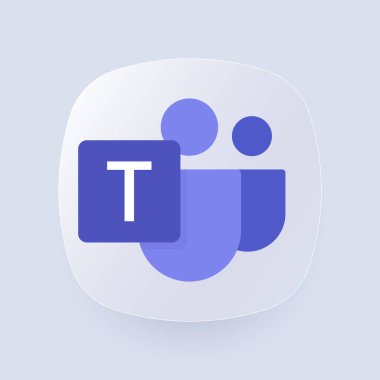Microsoft Teams logo. Enterprise platform that integrates chat, meetings, notes and attachments into a workspace. Microsoft Office 365 logotype. Microsoft Corporation. Software. Editorial. clipart