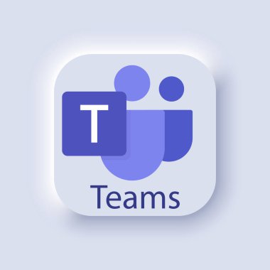 Microsoft Teams logo. Enterprise platform that integrates chat, meetings, notes and attachments into a workspace. Microsoft Office 365 logotype. Microsoft Corporation. Software. Editorial. clipart
