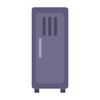 Okul dolabı, dolap, okul, düz tasarım, metal yapı, kol, havalı renkler, basit görüntü, çizgi film tarzı. İş ve reklam için vektör satırı simgesi