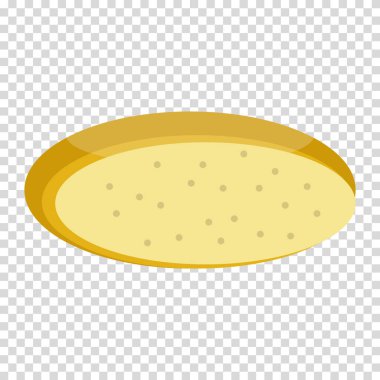 Bir bölümde tohumlu ekmek, besleyici yiyecekler, karbonhidratlar, un, düz dizayn, basit görüntü, çizgi film tarzı. Sağlıklı beslenme konsepti. İş ve reklam için vektör satırı simgesi