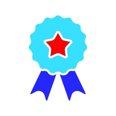 Yıldız çizgisi ikonu ile ödül. Seçimler, ödül, rozet, madalya, diploma, zafer, saygı duyulan kişi, rozet, aday, seçmen. Meed konsepti