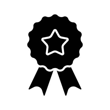 Yıldız çizgisi ikonu ile ödül. Seçimler, ödül, rozet, madalya, diploma, zafer, saygı duyulan kişi, rozet, aday, seçmen. Meed konsepti