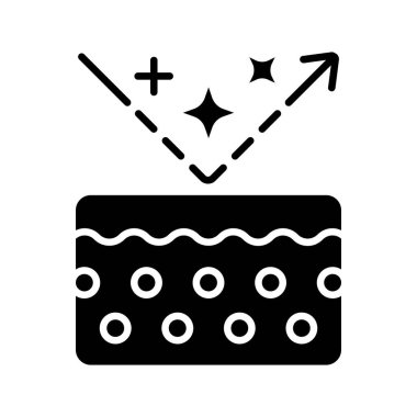 Cilt bakımı simgesi. Temizleme, UVB, AHA, BHA, asit, pul dökücü, nemlendirici, gençleştirici, siyah noktalar, sivilceler, sebum, gözenekler, rejim, epilatör, ultrasonik temizlik, krem, güneş ve soğuk koruma