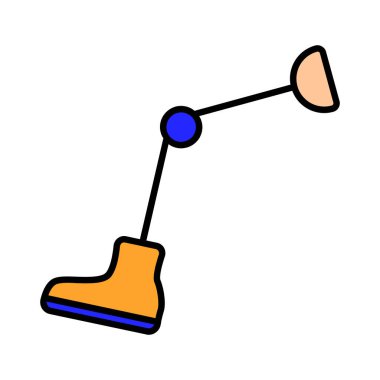 Protez bacak ikonu. Travma, engelli, sakatlık, sakatlık, kaza, ilaç, ableism, engelli, tekerlekli sandalye, engelli hakları hareketi.