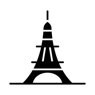 Eyfel Kulesi simgesi. Mavi kule, Paris simgesi, Fransız anıtı, mimari, seyahat, turizm, ünlü yapı, kültür mirası.