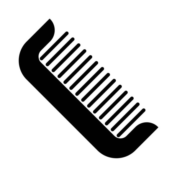 Comb icon. Blue comb, grooming, hair care, styling, personal care, hygiene, beauty, salon, barber, accessory.