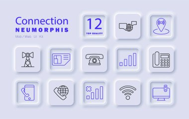 Bağlantı simgesi. Anten, SIM kart, telefon, sinyal, WiFi, internet, akıllı telefon, iletişim, ağ, yönlendirici, modem, çağrı, aygıt, kablosuz bağlantı, teknoloji.