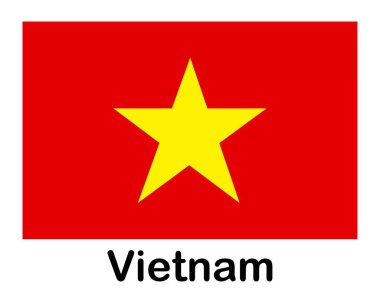 Vietnam ulusal bayrağı. Sancak, eyalet sembolü bayrak direği
