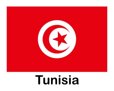 Tunus ulusal bayrağı. Sancak, eyalet sembolü bayrak direği