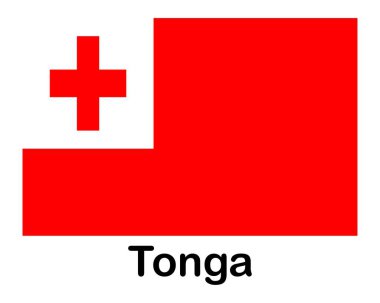 Tonga ulusal bayrağı. Sancak, eyalet sembolü bayrak direği
