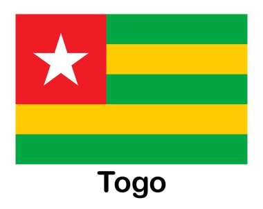 Togo ulusal bayrağı. Sancak, eyalet sembolü bayrak direği