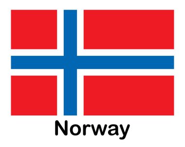 Norveç ulusal bayrağı. Sancak, eyalet sembolü bayrak direği