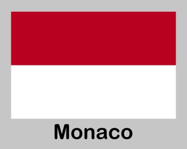 Monako ulusal bayrağı. Sancak, eyalet sembolü bayrak direği