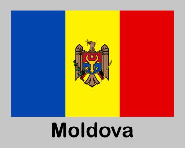 Moldova ulusal bayrağı. Sancak, eyalet sembolü bayrak direği