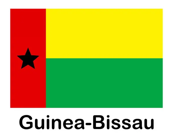 stock vector Guinea Bissau national flag. Banner, state symbol flagpole