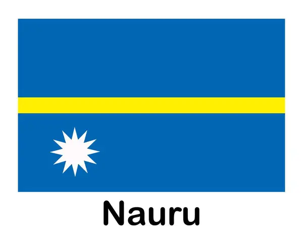 stock vector Nauru national flag. Banner, state symbol flagpole