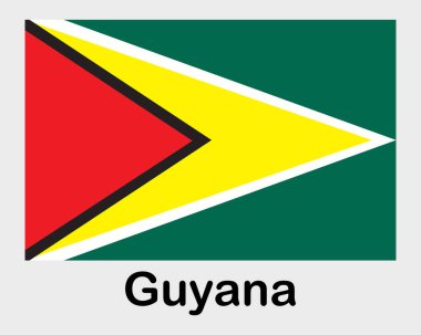 Guyana ulusal bayrağı. Sancak, eyalet sembolü bayrak direği