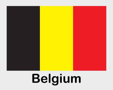 Belçika ulusal bayrağı. Sancak, eyalet sembolü bayrak direği