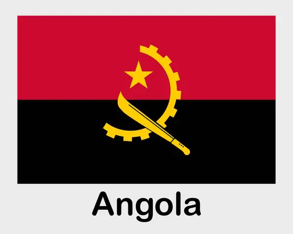 Stock vector Angola national flag. Banner, state symbol flagpole