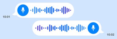 Sesli mesajlar. Konuşma baloncukları, hafif arkaplan, mesajlaşma, Merhaba, içeriğinizi, çalma düğmesini, çalma hızını, posta, gönderme, gönderme, okuma, iletişim, çevrimiçi, gönderme zamanı, mikrofon, kayıt