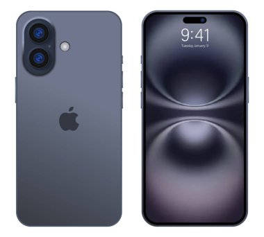 Siyah Iphone 16 profesyonel maksimum model. Yazı