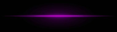 Purple neon stripes or light flash. Laser beams, horizontal beams. Beautiful light reflections. Glowing stripes on a black background. clipart