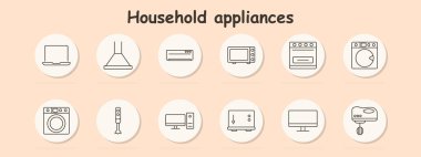 Ev aletleri simge oluşturdu. Mikrodalga, soba, fırın, çamaşır makinesi, hava sökücü, bilgisayar monitörü, blender, mutfak aletleri, ev elektroniği, yemek pişirme aletleri, modern aletler.