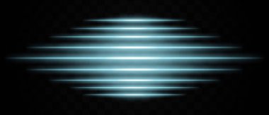 Yatay mavi ışık efekti şeffaf arkaplanda izole edildi. Parlak ışık çizgileri parlak, katmanlı bir etki yaratıyor. Tasarım, soyut arkaplanlar ve dijital grafikler için ideal.