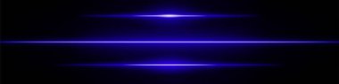 Mavi neon çizgileri ya da ışık parıltısını ayarlayın. Beyaz röfleli ince çizgi. Lazer ışınları, yatay ışınlar. Güzel ışık yansımaları. Siyah arkaplanda parlayan çizgiler.