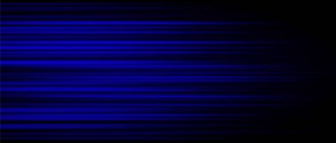 Soyut mavi lazer ışını. Işık efekti. Yönlü spot ışığı. Işık çizgileri siyah bir arkaplanda karanlığa doğru kayboluyor, dinamik ve soyut bir etki yaratıyor..