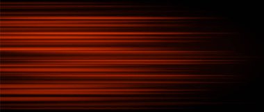 Soyut kırmızı lazer ışını. Işık efekti. Yönlü spot ışığı. Işık çizgileri siyah bir arkaplanda karanlığa doğru kayboluyor, dinamik ve soyut bir etki yaratıyor..