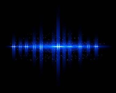 Parlayan parçacıkları ve ışınlar olan parlak mavi bir ışık. Peri tozunun parıldayan parçacıkları. Sihirli kavram. Işığın yansıması. Soyut Noel arkaplanı. Alan arkaplanı.