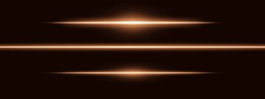 Altın ışıklı kiriş. Keskin bir yatay ışın yansıması. Bilim kurgu tasarımları, ışık geçişleri, ya da gelecekteki etkiler. Parlak ışık çizgileri ve neon efektler. Dinamik parlayan duvar kağıdı arkaplanı