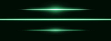Yeşil ışık parıldıyor. Keskin bir yatay ışın yansıması. Bilim kurgu tasarımları, ışık geçişleri, ya da gelecekteki etkiler. Parlak ışık çizgileri ve neon efektler. Dinamik parlayan duvar kağıdı arkaplanı