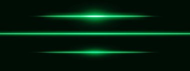 Yeşil ışık parıldıyor. Keskin bir yatay ışın yansıması. Bilim kurgu tasarımları, ışık geçişleri, ya da gelecekteki etkiler. Parlak ışık çizgileri ve neon efektler. Dinamik parlayan duvar kağıdı arkaplanı