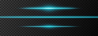Mavi ışık parıltısı. Keskin bir yatay ışın yansıması. Bilim kurgu tasarımları, ışık geçişleri, ya da gelecekteki etkiler. Parlak ışık çizgileri ve neon efektler. Dinamik parlayan duvar kağıdı arkaplanı